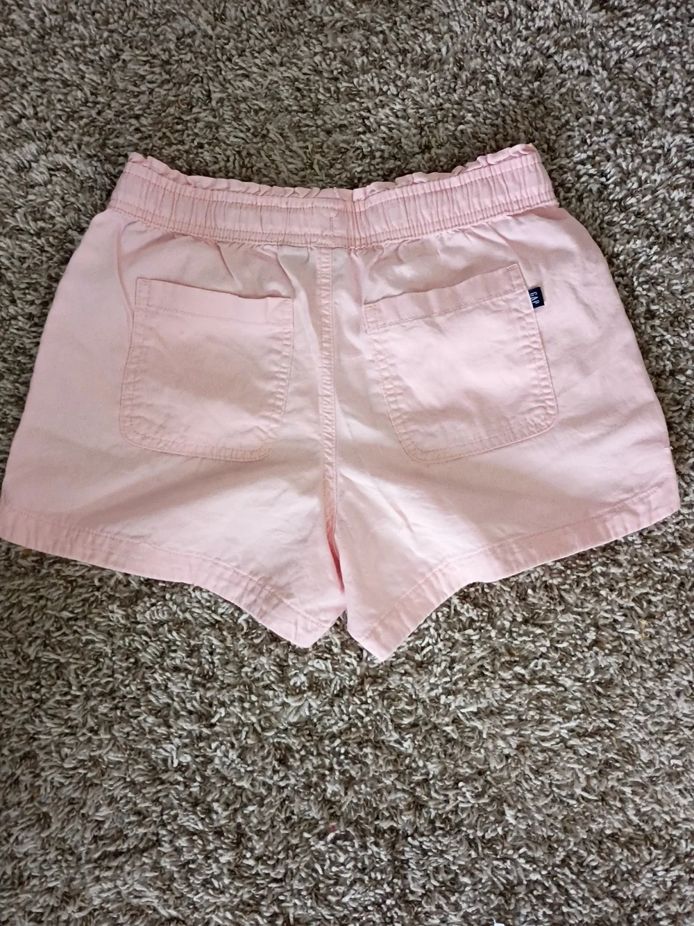 GAP Light Pink Elastic-Waist Cotton Shorts